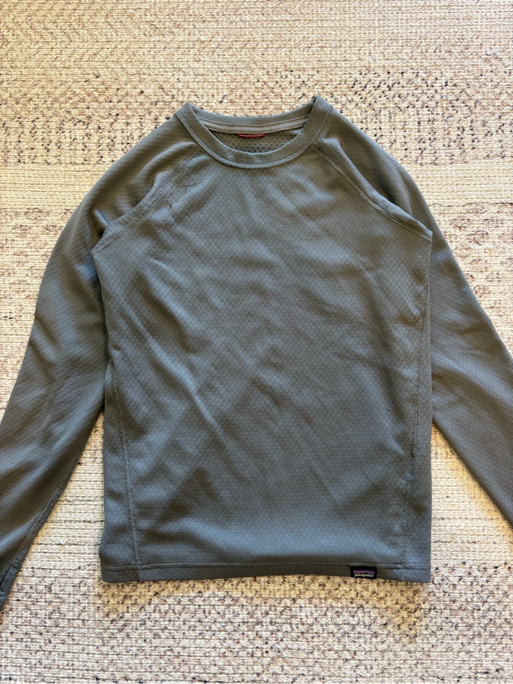 Patagonia Capilene Baselayer Olive Green Long-Sleeve Crew Shirt